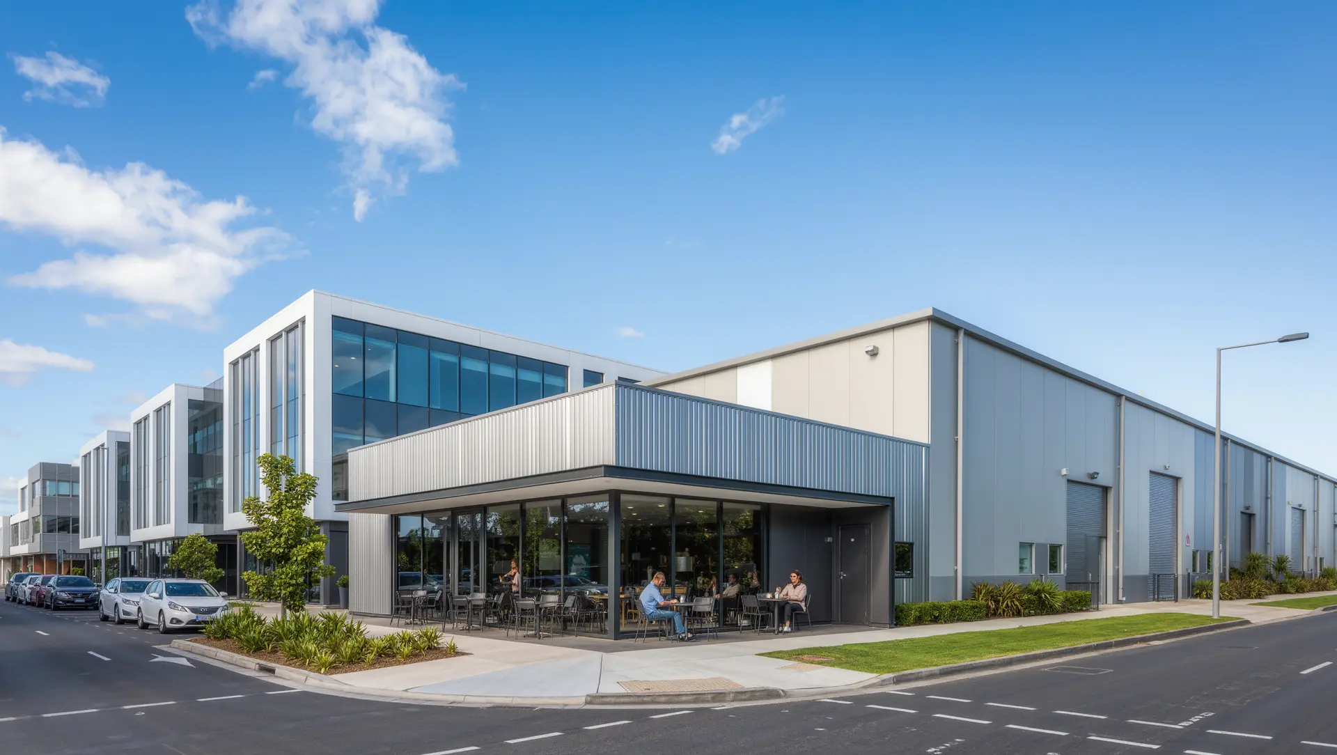 Emerging town centre imagery — the neighbouring Merrifield community.